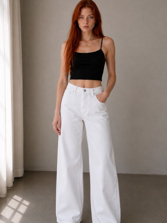 Citizens Of Humanity Denim - Citizens of Humanity Ayla Baggy Jeans 27 Crescent White Premium Vintage Wide Leg